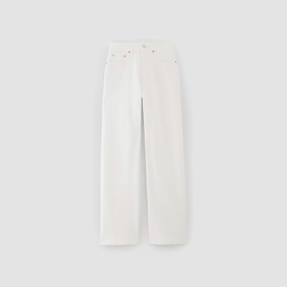 Everlane EUC Way-High Slim Fit Jeans White Size 29 High Waist Straight Leg - Picture 6 of 13